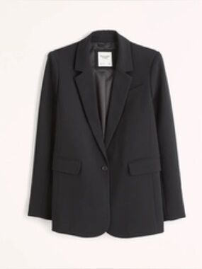 NWT - Abercrombie & Fitch Women's Black Single-Button Blazer